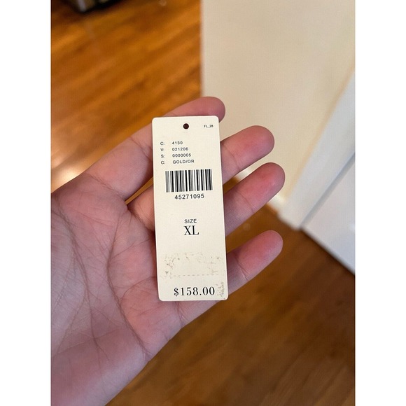 Anthropologie Ingrid Tiered-Ruffle Dress by Dolan Yellow Gold Knit Size XL NWOT - Picture 8 of 8